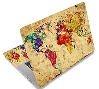 Mibbxea Adesivo per Laptop 15-15,6 Pollici, Pellicola in Vinile Riutilizzabile per Coprire Laptop da 13, 13,3, 14, 15,4 Pollici, Decorativo, Antigraffio, Impermeabile (003 Mappa)