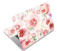 Mibbxea Adesivo per Laptop 15-15,6 Pollici, Pellicola in Vinile Riutilizzabile per Coprire Laptop da 13, 13,3, 14, 15,4 Pollici, Decorativo, Antigraffio, Impermeabile (036 Fiori)