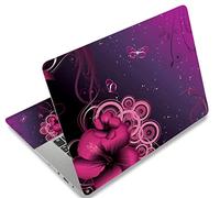 Mibbxea Adesivo per Laptop 15-15,6 Pollici, Pellicola in Vinile Riutilizzabile per Coprire Laptop da 13, 13,3, 14, 15,4 Pollici, Decorativo, Antigraffio, Impermeabile (012 Fiori Viola)