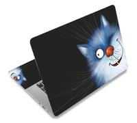Mibbxea Adesivo per Laptop 15-15,6 Pollici, Pellicola in Vinile Riutilizzabile per Coprire Laptop da 13, 13,3, 14, 15,4 Pollici, Decorativo, Antigraffio, Impermeabile (016 Gatto Lampeggiante)