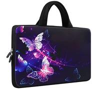 Mibbxea Custodia per Laptop 11,6-12 Pollici, Borsa da Trasporto per Chromebook, Borsa in Neoprene con Manico, Custodia per Netbook Ultrabook per Dell HP Lenovo ASUS Acer (Farfalla)