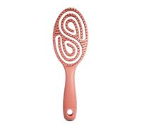 MIBELLA BEAUTY & CO Spazzola per capelli senza tirare per donne e uomini - Detangler con cuscino a spirale per un massaggio delicato della testa, sostenibile in paglia di grano