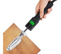 MiBoce Mini Ferro da Stiro per Pelle con Display Digitale, Ferro Elettrico per Pelle, con Testa da Stiro in Acciaio Inossidabile, Temperatura Regolabile 50-300 ℃, per Riparazione di Pelle Artigianale