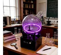 MiBoce Plasma Ball with Toroidal Circuit, Toroid Circuit Plasma Spheres, DIY Plasma Exciter, Xenon Glass Sphere, Diameter 16 Cm/6.3 Inches, Ideal for Party Decoration, Science