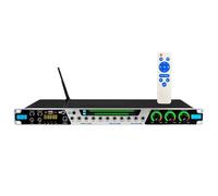 MiBoce Processore Audio Anti-ululato per Microfono Professionale, Effettore Pre-Stage Digitale KTV, con Telecomando, 7 Ritmi Lampeggianti di Luce Modificabili, per Karaoke Domestico, Performance