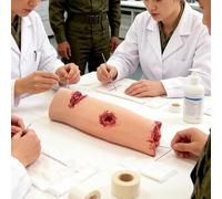 MiBoce Stop The Bleed Training Kit, Calf Wound Packing Wound Trainer Model, 4 Simulated Wounds, Wound Packing Trainer, First Aid Suture Trainer, Reusable Combat Injury Model, for Classes Education