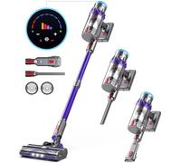 MIBODE 45000Pa, aspirapolvere a batteria, 550 W, senza fili, con display intelligente, fino a 60 minuti, aspirapolvere con modalità automatica e spazzola anti-groviglio, per tappeti e peli di animali,