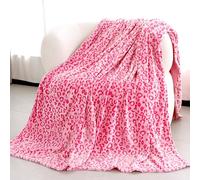 MIBOI Calda coperta in pile rosa morbida e leggera coperta morbida per letto