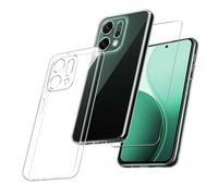 MIBZOR 2 in 1 Cover Compatibile con Oppo Reno14 5G (6.59") e 1 Pezzi Vetro Temperato Pellicola Protettiva, Trasparente Morbido Silicone Custodia Protettivo TPU Protezione Case
