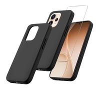 MIBZOR 2 in 1 Cover Compatibile con Oppo Reno15 5G (6.32") e 1 Pezzi Vetro Temperato Pellicola Protettiva, Nero Morbido Silicone Custodia Protettivo TPU Protezione Case