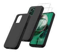 MIBZOR 3 in 1 Cover Compatibile con Nokia HMD Pro/HMD Pulse/HMD Pulse Plus (6.56") e 2 Pezzi Vetro Temperato Pellicola Protettiva, Nero Morbido Silicone Custodia Protettivo TPU Protezione Case