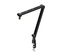mic arm parts, Braccio for microfono con rotazione a 360° - Supporto da scrivania in lega di alluminio con controller a 3 manopole, design a forbice pieghevole for studio,for singing