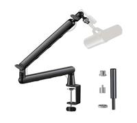 mic arm parts, Braccio for microfono girevole a 360° con supporto da tavolo, microfono pieghevole con adattatore a vite da 3/8 a 5/8 pollici,for singing(B)
