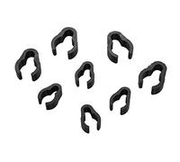 Mic Cable Clips - Universal Microphone Boompole Cable Clip Set - Includes Clips for 3/4" and 5/8" Pole Sections - Durable and Flexible ABS Plastic Clips Snap on Tight - Up to 3/8" Wire (8 Pack)