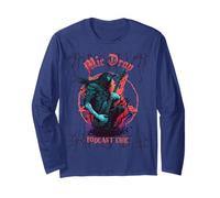 Mic Drop Corvo Chitarra Podcast Rock Metal Stile Maglia a Manica