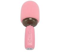 MIC Karaoke Wireless con Scheda di Memoria di Supporto per la Luce RGB - Microfono Canto Portatile per Bambini e Adulti - Microfono Wireless in Plastica Casa KTV Party (PINK)