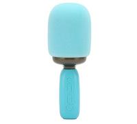MIC Karaoke Wireless con Scheda di Memoria di Supporto per la Luce RGB - Microfono Canto Portatile per Bambini e Adulti - Microfono Wireless in Plastica Casa KTV Party (BLUE)