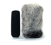 Mic pelliccia Muff parabrezza per Sony JVC Panasonic Canon camera camcorder shotgun microfono (lungo 12.5 cm schiuma + 13.5 cm Furry parabrezza)