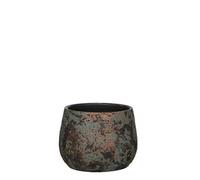 MICA Decorations Clemente - Pentola Rotonda in Rame, 15,5 x 19,5 cm
