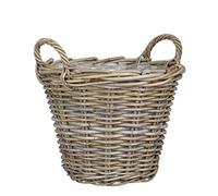 MICA Decorations Marcia - Cesto per piante da esterno, altezza: 30 x diametro: 40 cm, colore: Grigio