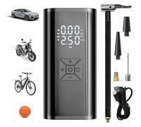 Micacorn Compressore Aria Portatile Auto 150 PSI, Mini Electric Compressor Air con Schermo LCD Potente Compressore Auto Senza Fili Pompa Elettrica con Luce LED per Auto Moto Bicicletta Palla