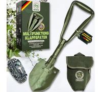 MiCadeau Vanga pieghevole da campeggio, regalo per uomini per compleanno, vanga da giardino, pala da esterno in robusto acciaio al carbonio, regalo per la festa del papà, regalo per la festa del papà