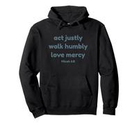Micah 6:8 Camicia a maniche lunghe Felpa con Cappuccio