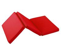MICAMAMELLAMA Materasso in schiuma 60 x 120 cm | 6 cm | per lettino da viaggio pieghevole in 3 parti | incluso la borsa per il trasporto | certificato Oeko-Tex (rosso)