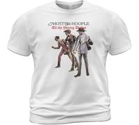 MICAOJI Cotton T Shirt Mott The Hoople all The Young Dudes Album Tee Andrew Wood White XL