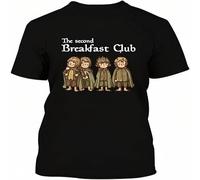 MICAOJI Cotton T ShirtThe Second Breakfast Club 68 T Shirt Hoodie Black T Shirt Black XL