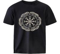 MICAOJI Mens Son Odin Cotton T Shirts Gone to Valhalla Hip Causal Loose Tops Black S