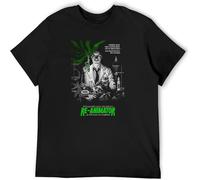 MICAOJI Re-Animator Hand Silk Screened Pre-Shrunk 100% Cotton Men's T-Shirt Black XXL