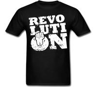 MICAOJI Revolution Fist Revolt Resist Fight Anarchist Anarchism T Shirt Unisex Tee Black L