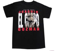 MICAOJI T-shirt da uomo Joaquin Guzman El Chapo Nero, Nero , M