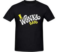 MICAOJI Wonka Bar Charlie Chocolate Factory Willy Bucket Roald Dahl T-Shirt Tee Cool Comfortable Top Short Sleeve Black XXL
