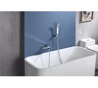 MICE BDAR025-4 - Rubinetteria monocomando per vasca e doccia, set di rubinetto e soffione per vasca, miscelatore monocomando per vasca da bagno con doccia a mano