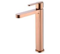MICE BDR001-3ORC Rubinetto Miscelatore Miscelatore per lavabo con beccuccio alto per acqua fredda/calda (oro rosa spazzolato)