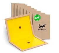 Mice&Co 8X Trappola per Topi e Ratti XXL - Tavoletta Adesiva Professionale con Colla Extra Forte | Maxi Trappole per Topi Grandi, Senza Veleno