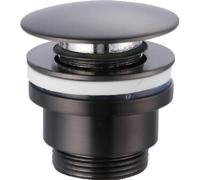 MICE COLLECTION, valvola Click-Clack, adatta per lavandini e bidet, installazione semplice, tappo di scarico per lavandini, universale con o senza troppopieno, Pop-Up Black Gun Metal-VCC018, Colore