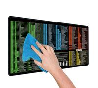 Mice Pad Laptop, Shortcuts Keys Desk Mat, 11,81 x 31,5 in Anti Slip Tabletop Pad, Comfortable Functional Design, Key Printed for School, Home, Dorm, Women, Men, Employees