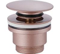 Mice - Piletta click clack adatta per lavandini e bidet, facile installazione, universale, con o senza troppopieno, pop-up, colore champagne - VCC015