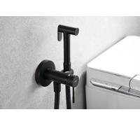 MICE - Rubinetteria monocomando da incasso per bidet in ottone - Doccia igienica da incasso e monocomando Rubinetto bidet da incasso nero opaco RDG053/NG