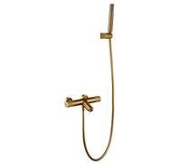 MICE - Rubinetteria Termostatica bagno-doccia, Rubinetto vasca con sistema TURN CLEAN SYSTEM - Serie LINE Oro Spazzolato - BTD038-4OC