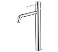 MICE Rubinetto monocomando con beccuccio alto per lavabo realizzato in ottone con tecnologia di apertura a freddo, adatto per acqua freddo/caleiente - Rubinetteria di design per lavabo cromato