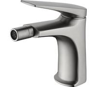 MICE - Rubinetto monocomando per bidet realizzato in ottone - Rubinetti WC adatti per acqua fredda/calda - Rubinetti Bidet Acciaio Inox. Spazzolato - BDD055-2AC