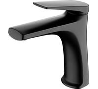 MICE - Rubinetto monocomando per lavabo in ottone - Rubinetteria bagno lavabo per acqua calda/fredda (nero opaco)