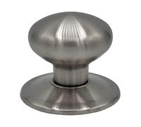 MICEL - 11904 - Pomello liscio per porte d'ingresso, rotondo, finitura in acciaio inox, pomello attaccato alla piastra, diametro ø 70 mm, Tipo di montaggio Imbullonato, Incluso: Pomello + piastra