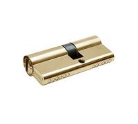 MICEL - 13089 - Cilindro di sicurezza, profilo europeo, con camma lunga, decentrato 40 x 60, con chiavi, finitura in ottone, colore oro, 100 x 17 x 33 mm