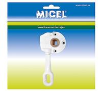 MICEL - 92551 - Macchina per avvolgere, con gancio per manovella, gancio lungo 110 mm, meccanismo 1:11, per tende dritte, colore bianco, 77 x 35 x 175 mm