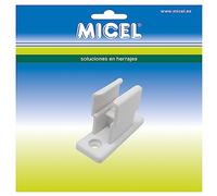MICEL - 92553 - Morsetto di fissaggio per manovella per tenda da sole, per ancoraggio a parete, colore: bianco, 18,7 x 25,5 x 48,5 mm